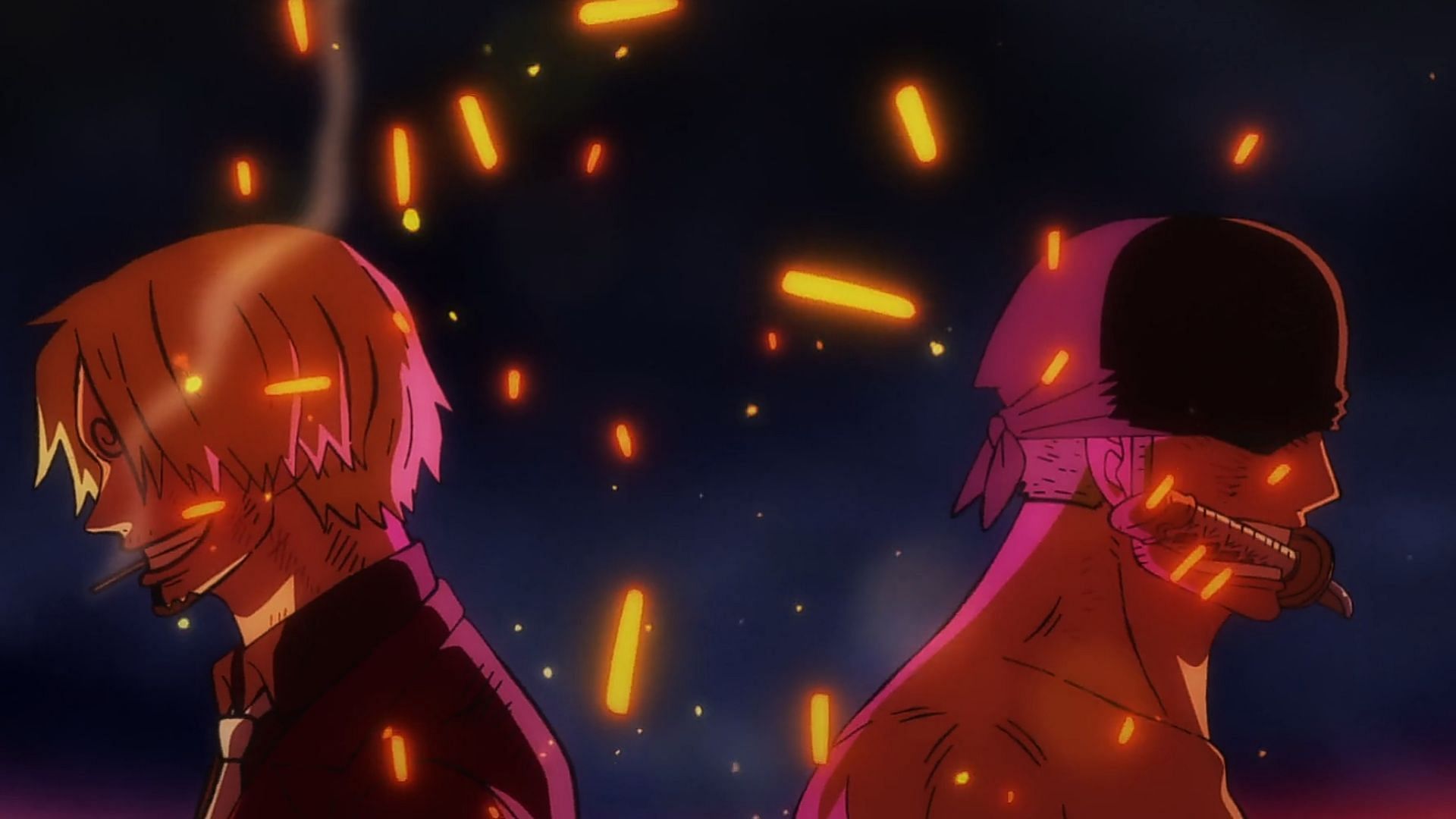Sanji and Zoro in One Piece Episode 1051 (Image via Toei Animation)