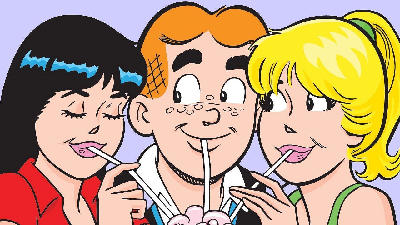 The lovestruck trinity of Veronica, Archie and Betty (Image via Archie Comics)