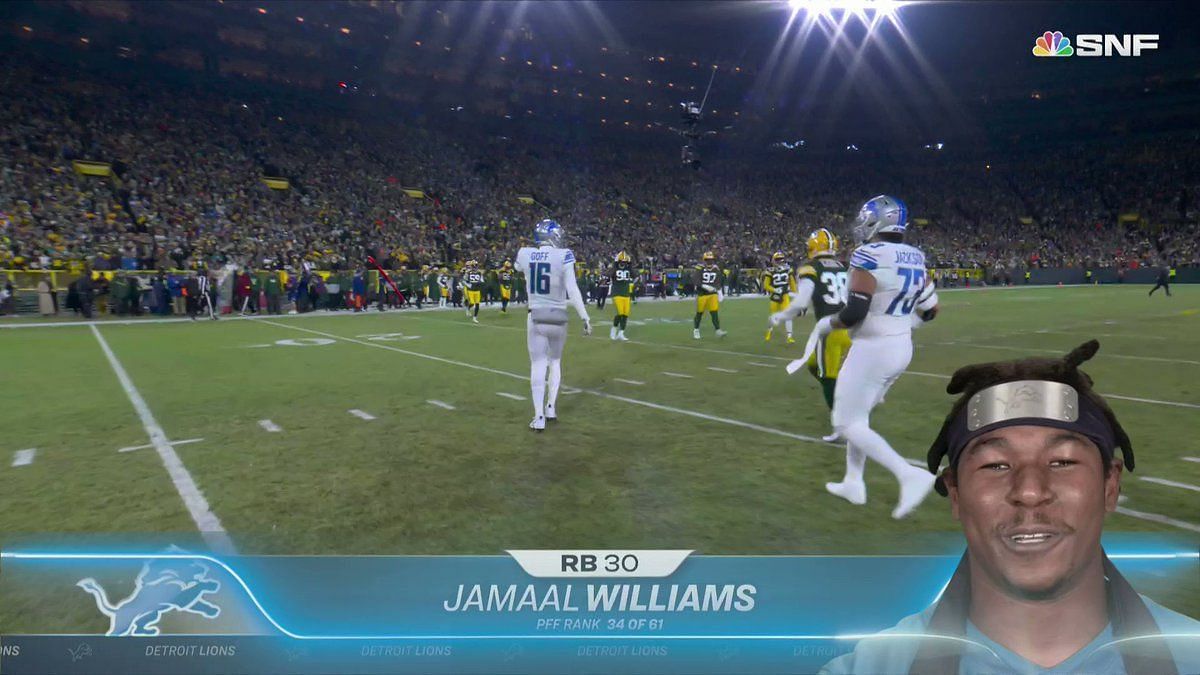 NFL Star Jamaal Williams Hypes Naruto During Game