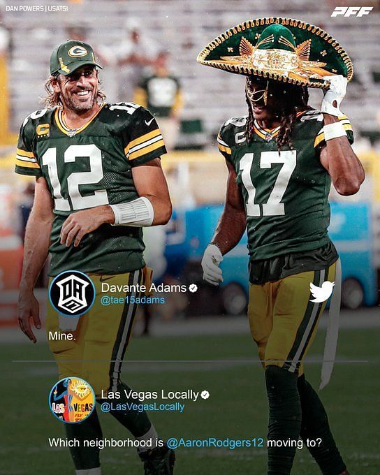 Raiders WR Davante Adams has recruiting pitch for former teammate Aaron  Rodgers: 'I'm here'