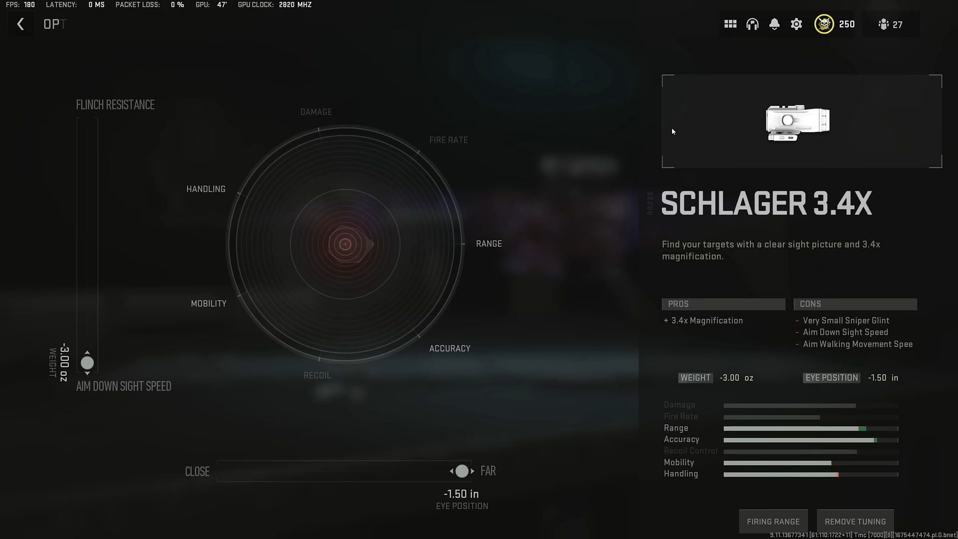 Tuning for Schlager 3.4x (Image via Activision and YouTube/Metaphor)