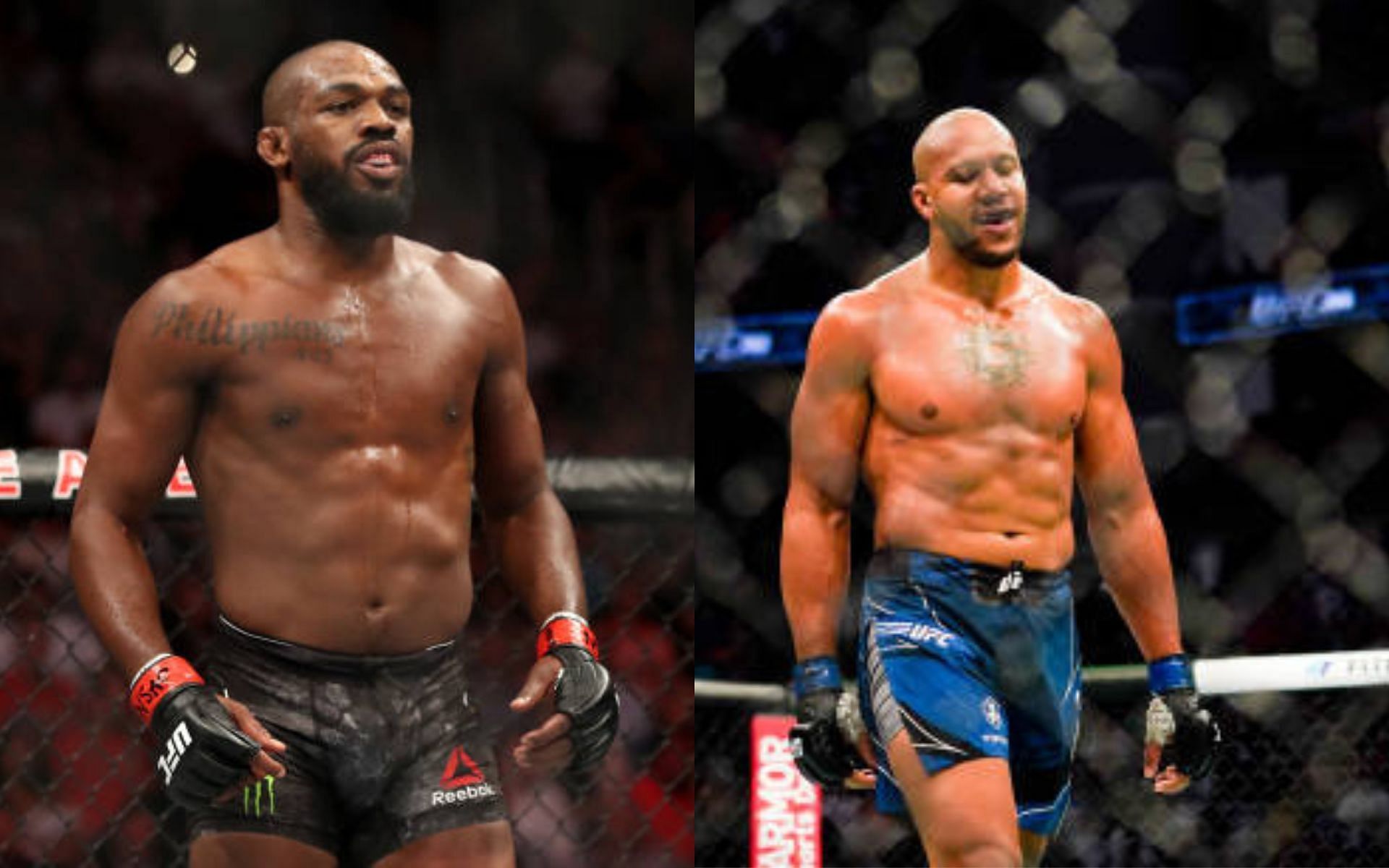 Jon Jones (left); Ciryl Gane (right)