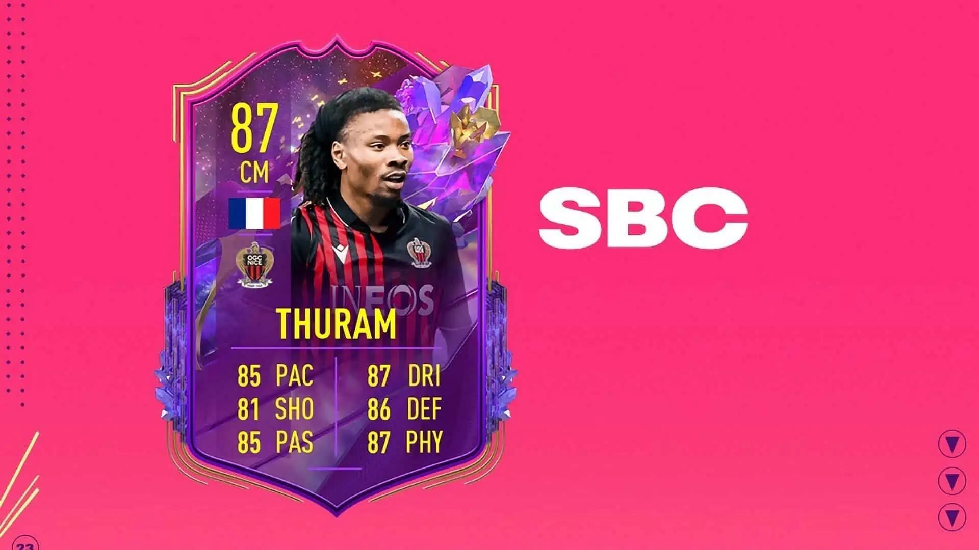FIFA 23 players can take advantage of the Khephren Thuram Future Stars SBC to get a promo card for their Ultimate Team squads (Image via EA Sports)