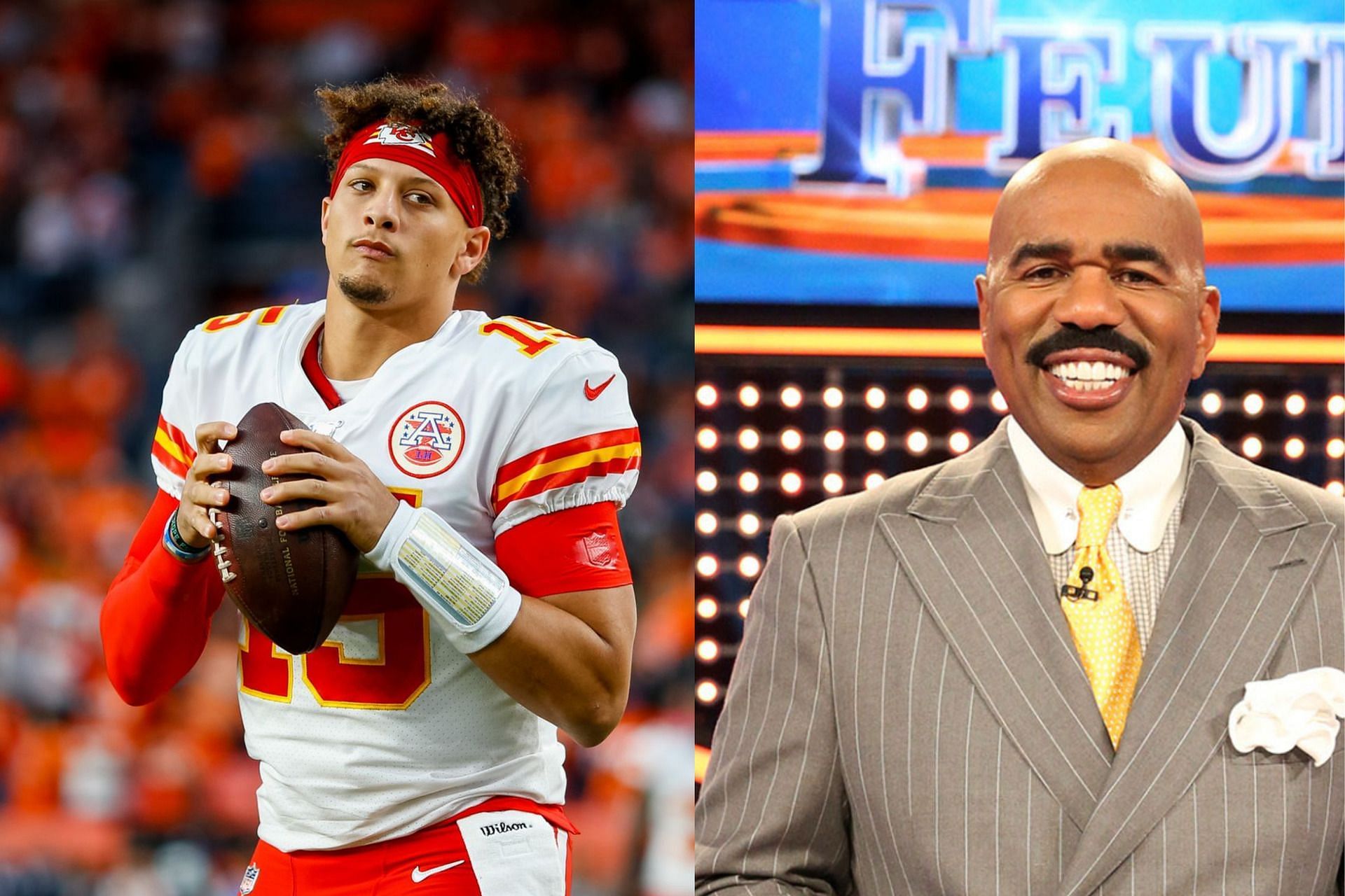 Steve Harvey learning about Patrick Mahomes' heritage had NFL stars in a fit