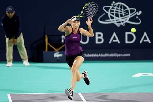 Collins in action at the Mubadala Abu Dhabi Open