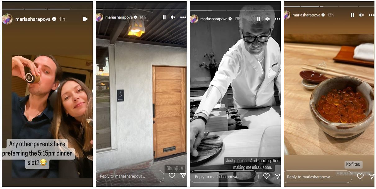 Maria Sharapova&#039;s Instagram stories