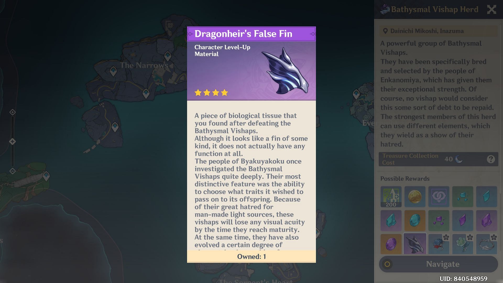 Dragonheir&#039;s False Fin is dropped by Coral Defenders (Image via HoYoverse)