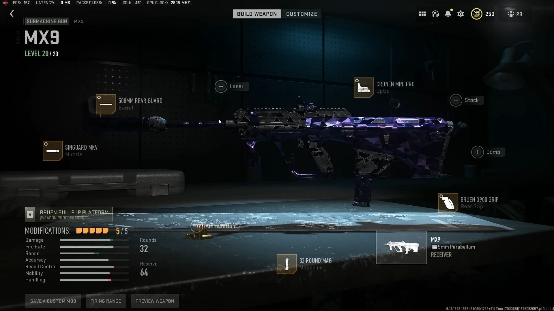 Metaphor&#039;s sniper support loadout for MX9 in Warzone 2 (Image via Activision and YouTube/Metaphor)