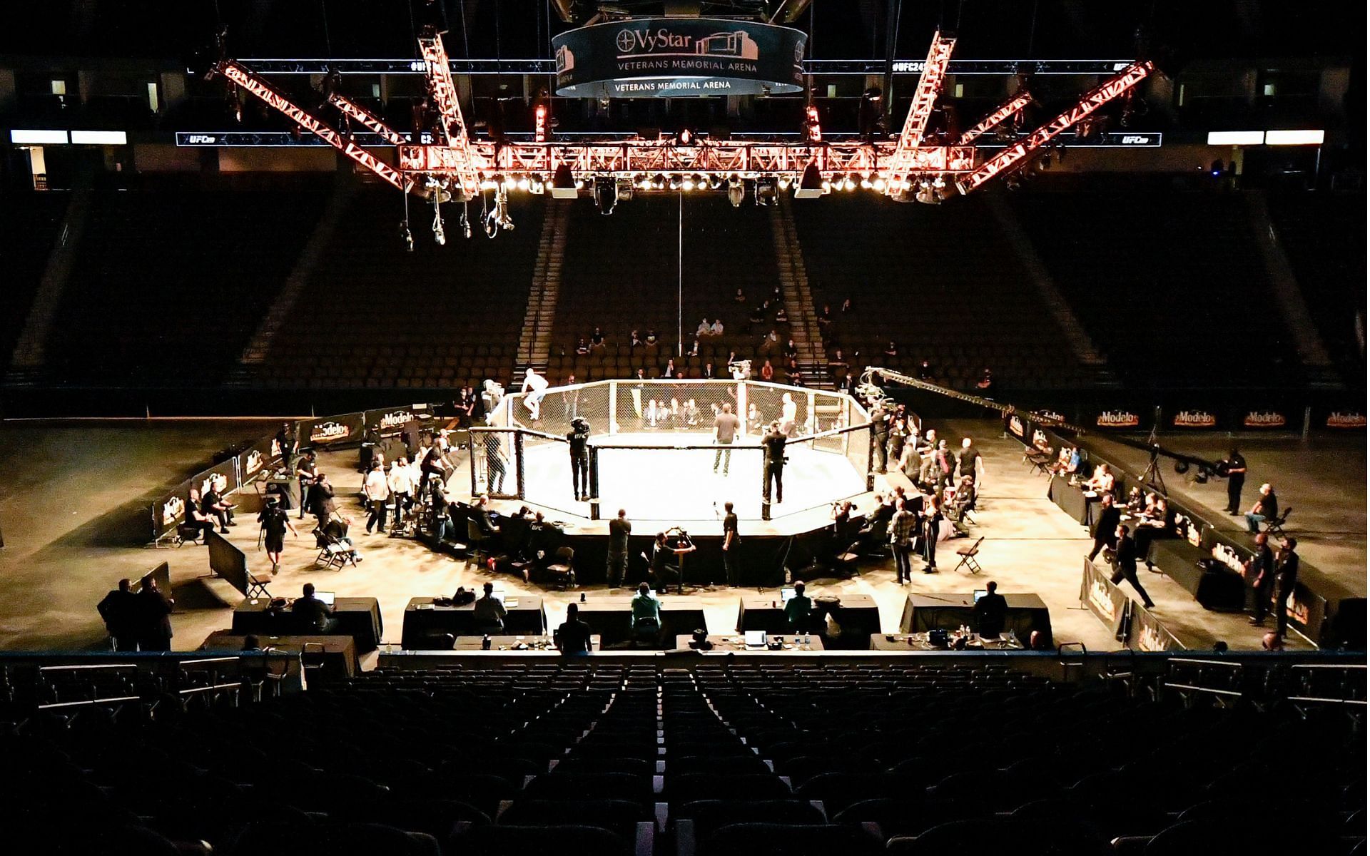 The famed octagon during UFC 249
