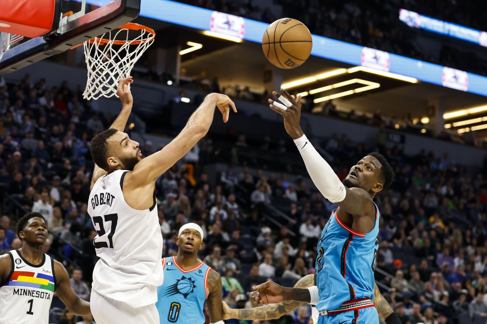 The Timberwolves gave up multiple draft picks for Gobert (Image via Getty Images)