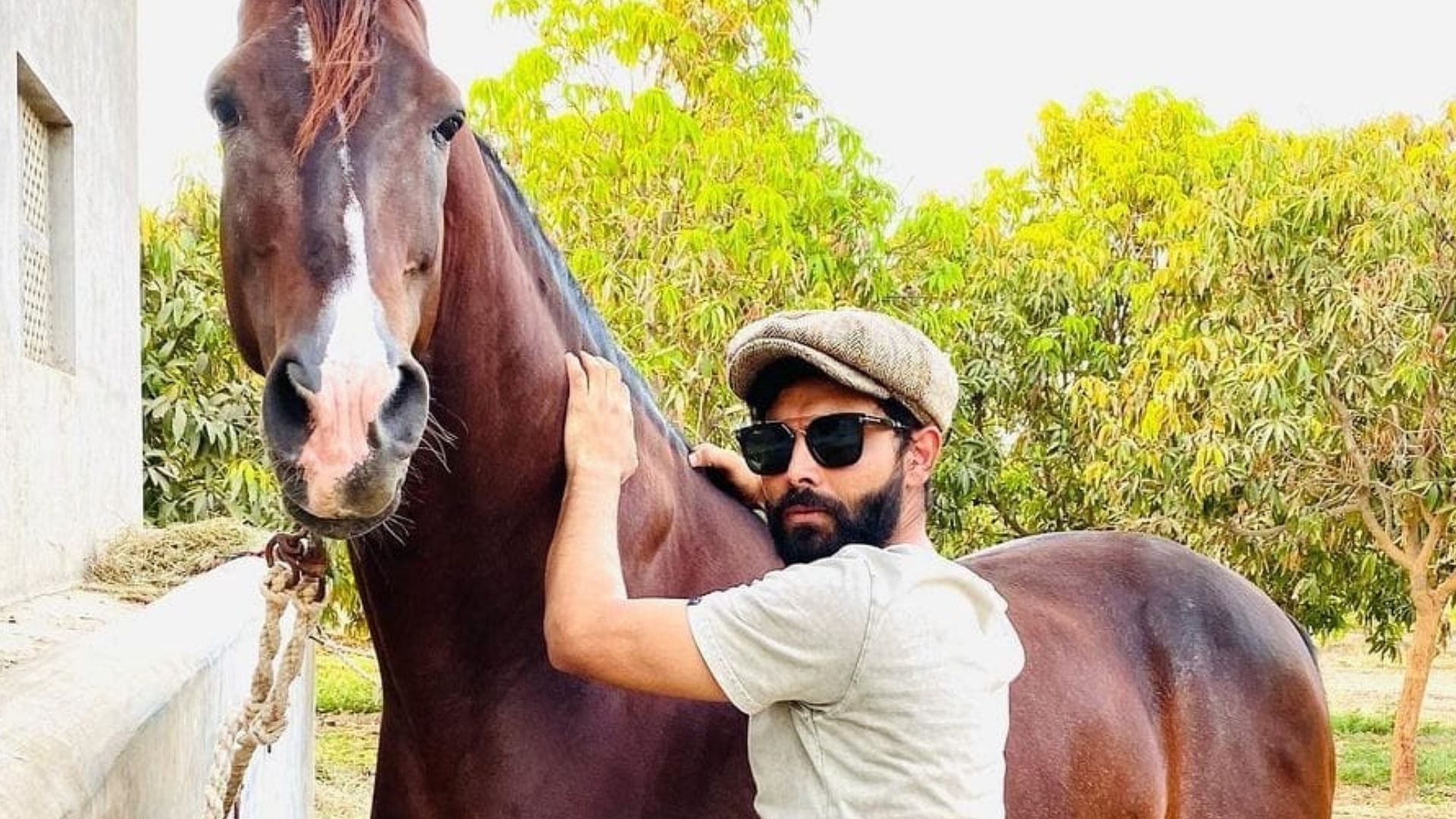 Ravindra Jadeja with his horse (P.C.:Jadeja Instagram)