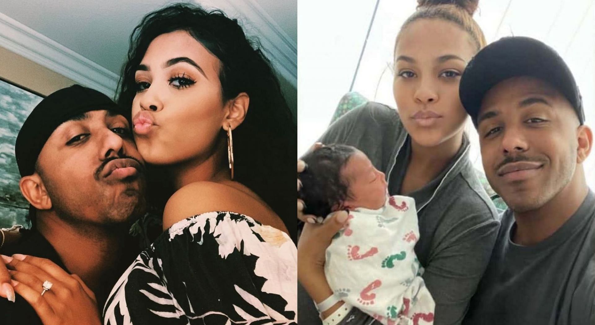 Miya Dickey missing theories resurfaced online amid Marques Houston age difference scrutiny (Image via Marques Houston/Instagram and 100 Jamz/Twitter)