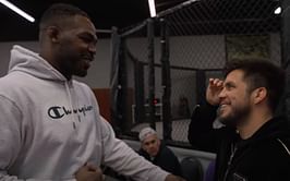 Coach Henry Cejudo gives Jon Jones his final piece of advice before UFC 285