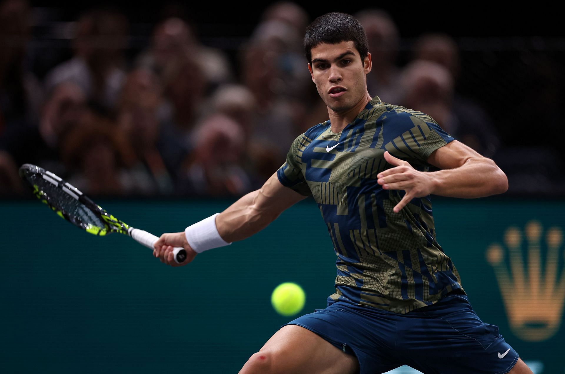 Carlos Alacaraz at the 2022 Paris Masters