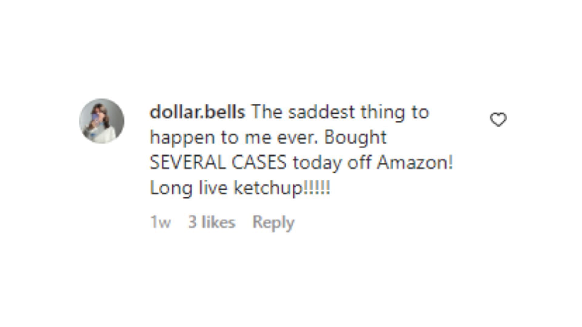comment by the user @dollar.bells