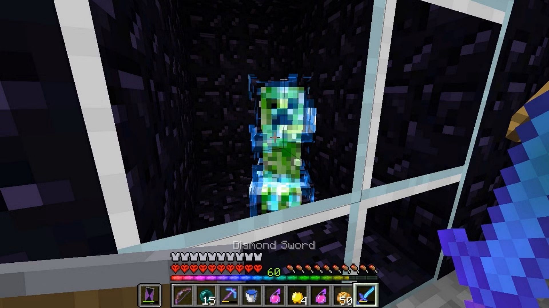 Naturally spawned charged creepers are extremely rare in Minecraft (Image via Reddit / u/The_8_Bit_Zombie)