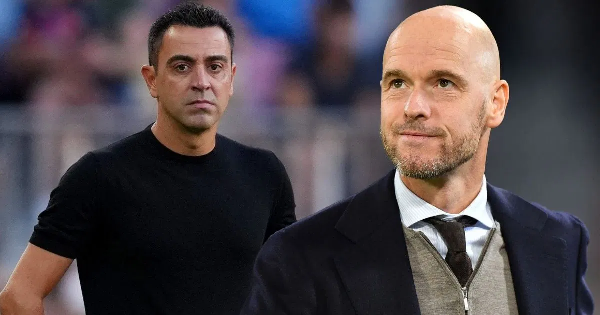 Xavi Hernandez and Erik Ten Hag