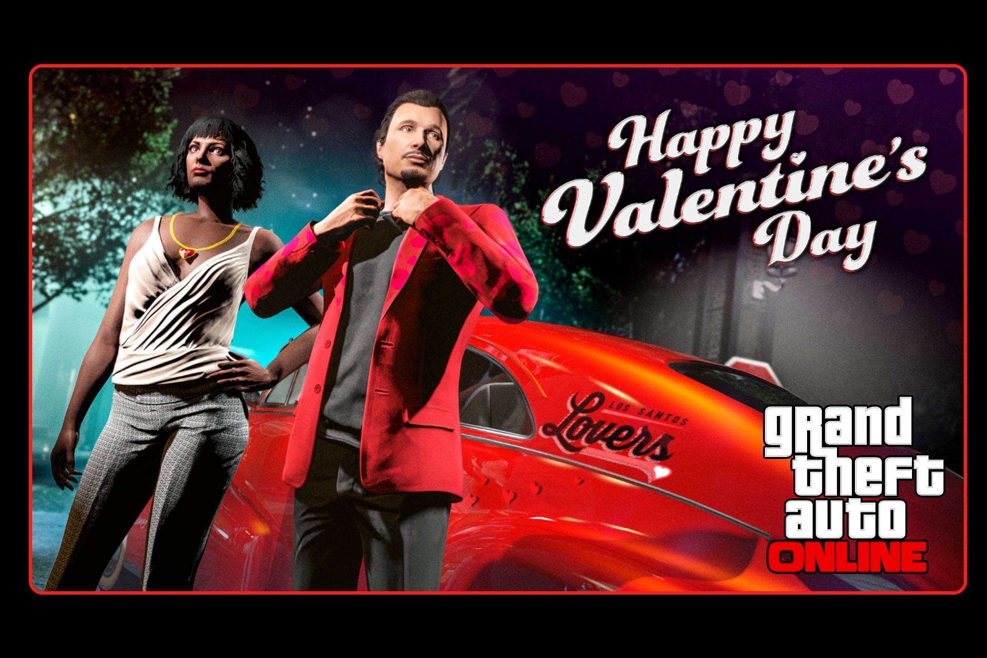 The limited-time Be My Valentine event apparels are now available in GTA Online for free (Image via Rockstar Games)