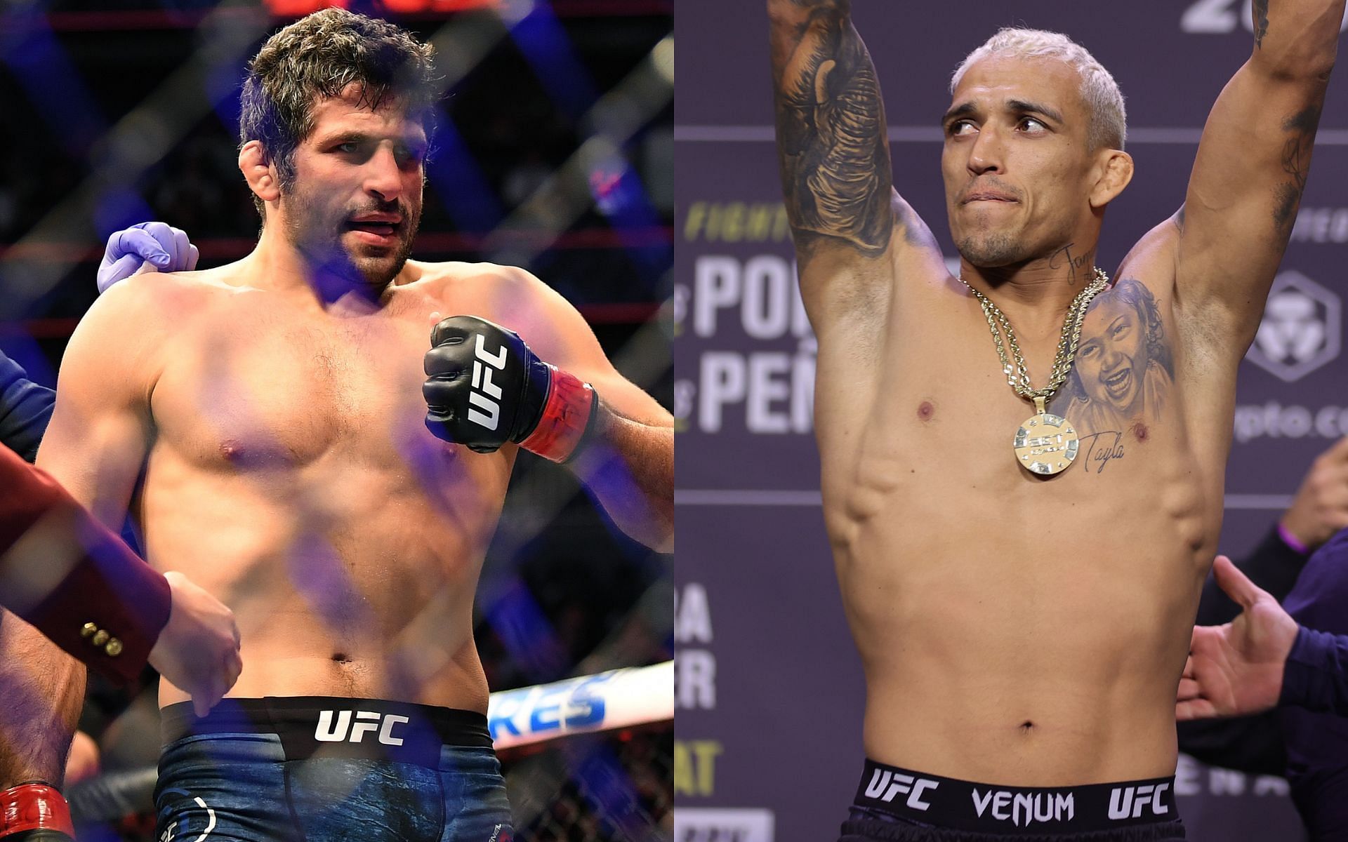 Beneil Dariush (left) Charles Oliveira (right)