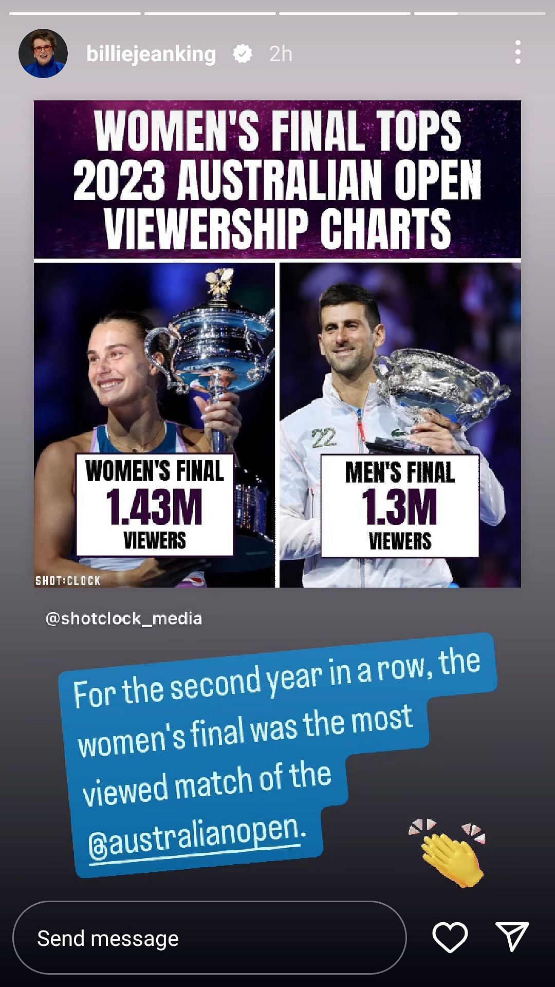 Billlie Jean King on Instagram