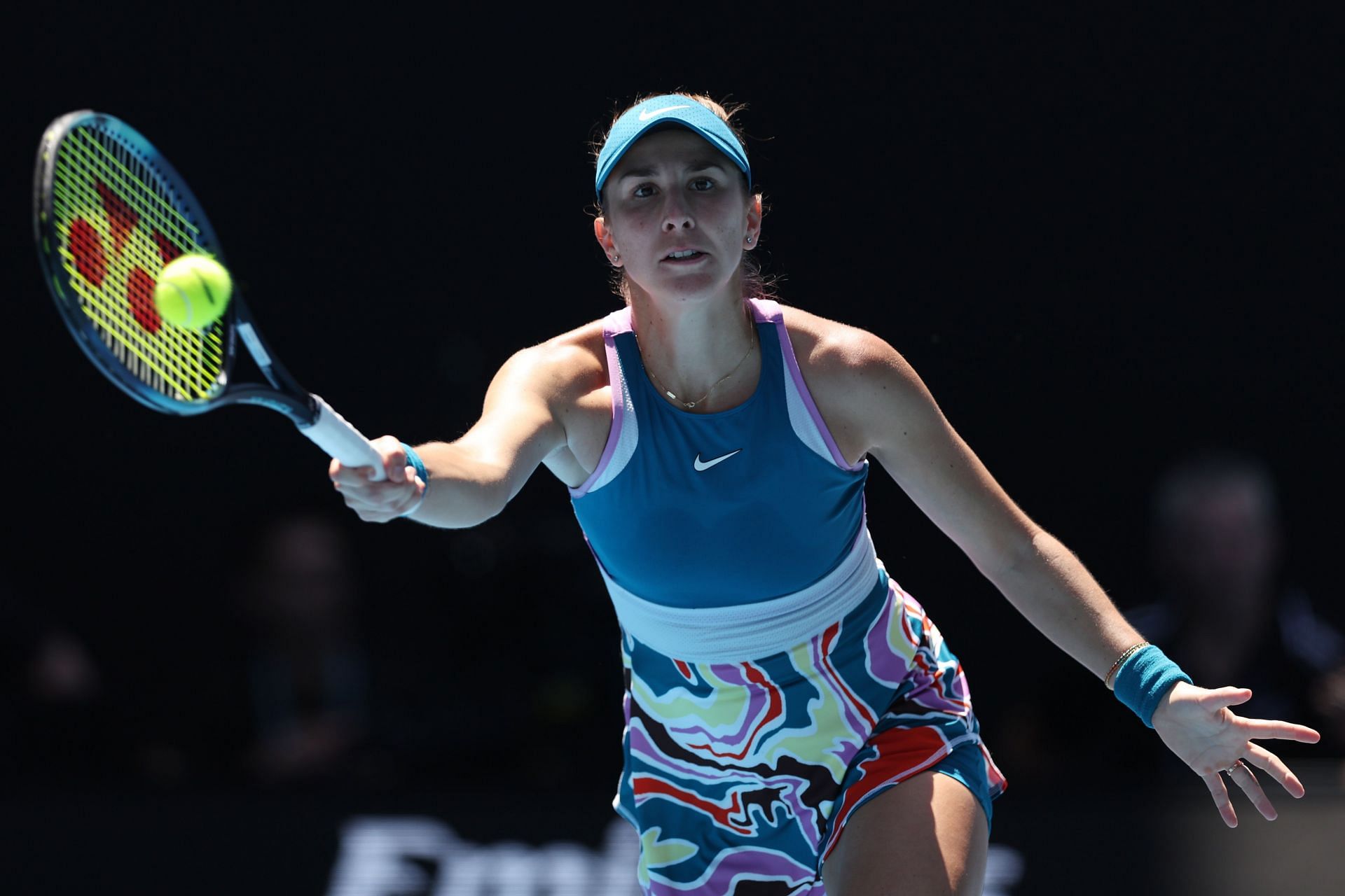 Bencic in action at the 2023 Australian Open