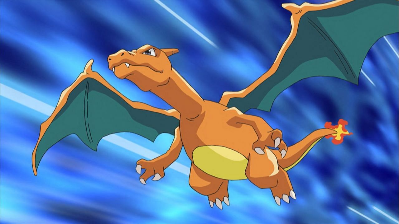 Ash's Charizard as it appears in the anime (Image via The Pokemon Company)