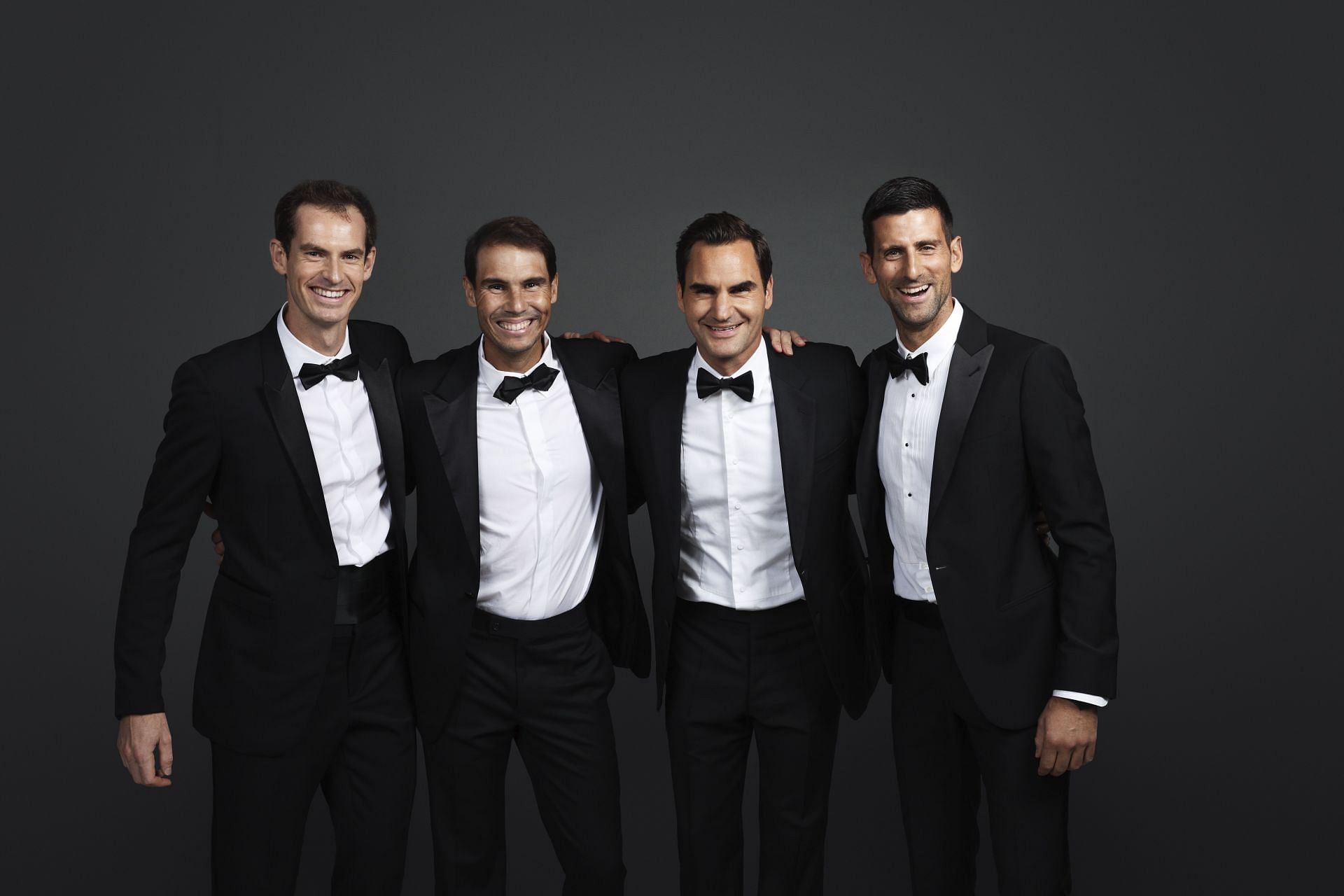 (L-R): Andy Murray, Rafael Nadal, Roger Federer, and Novak Djokovic ahead of the Laver Cup 2022