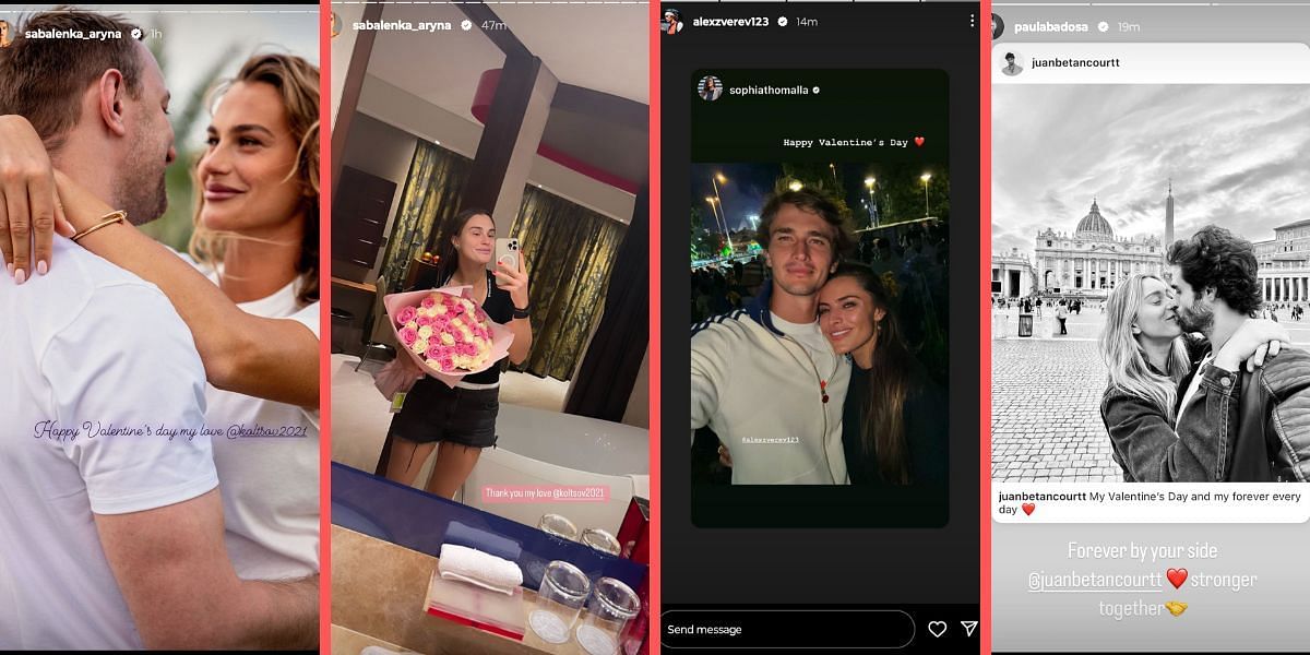 Aryna Sabalenka, Alexander Zverev, Paula Badosa on Instagram