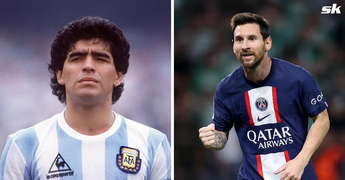 Diego Maradona and Lionel Messi