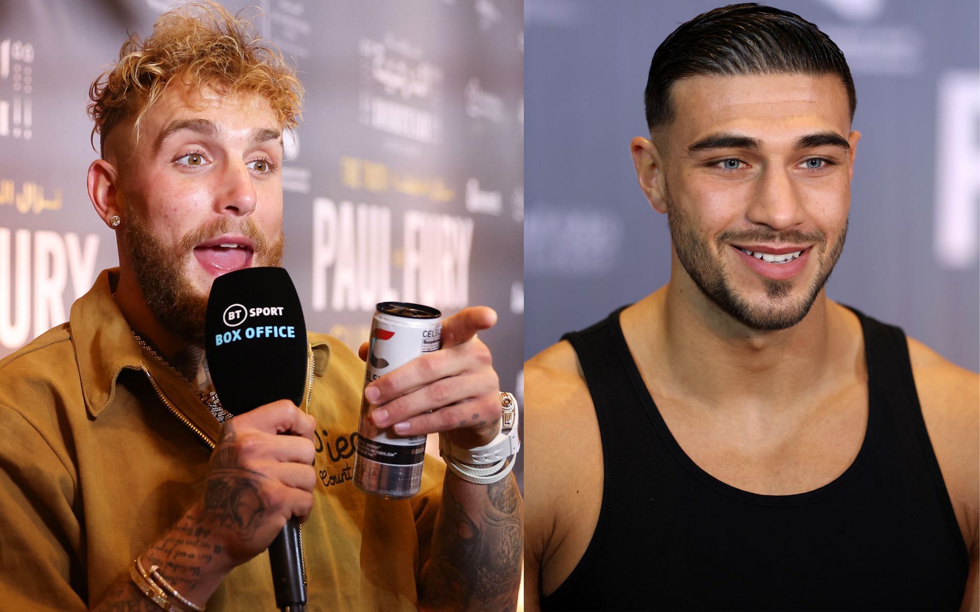 Jake Paul (left) and Tommy Fury (right). [via Getty Images]