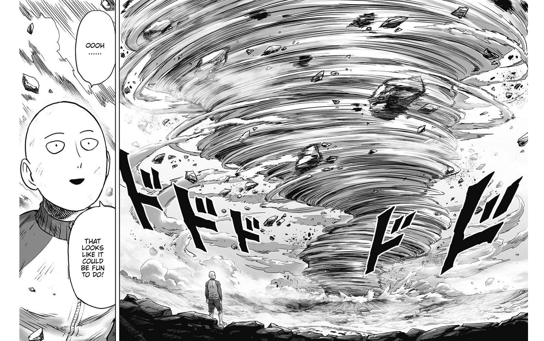 Tatsumaki vs Saitama as seen in One Punch Man manga (Image via ONE, Yusuke Murata)