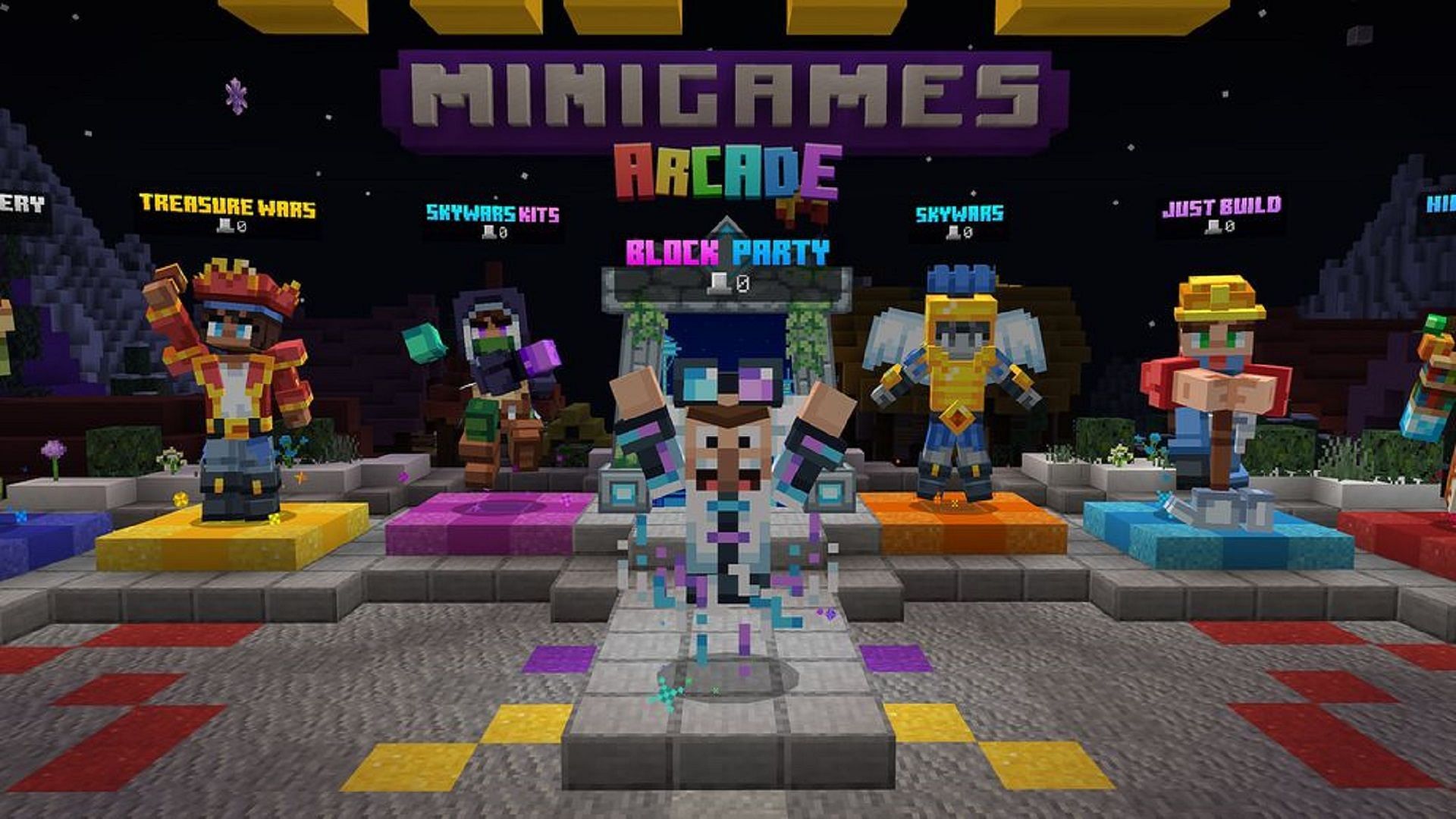 MCHive&#039;s latest Block Party minigame debuted in January (Image via Playhive.com)