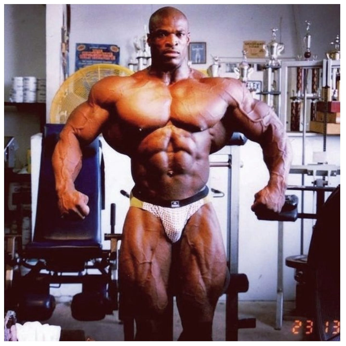 Coleman in his younger years. Captioned: "Everybody Wants to Be a Bodybuilder but Don't Nobody Want to Lift No Heavy Ass Weight!!": Image via Instagram (@ronniecoleman8)