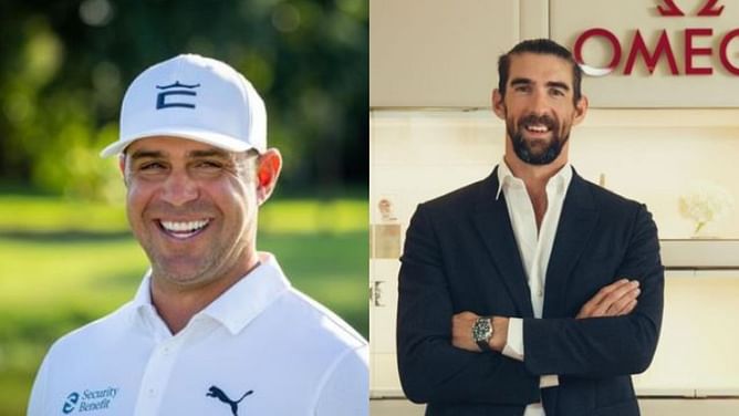 “I’ve been picking his brain” - Gary Woodland got some swimming tips from Michael Phelps