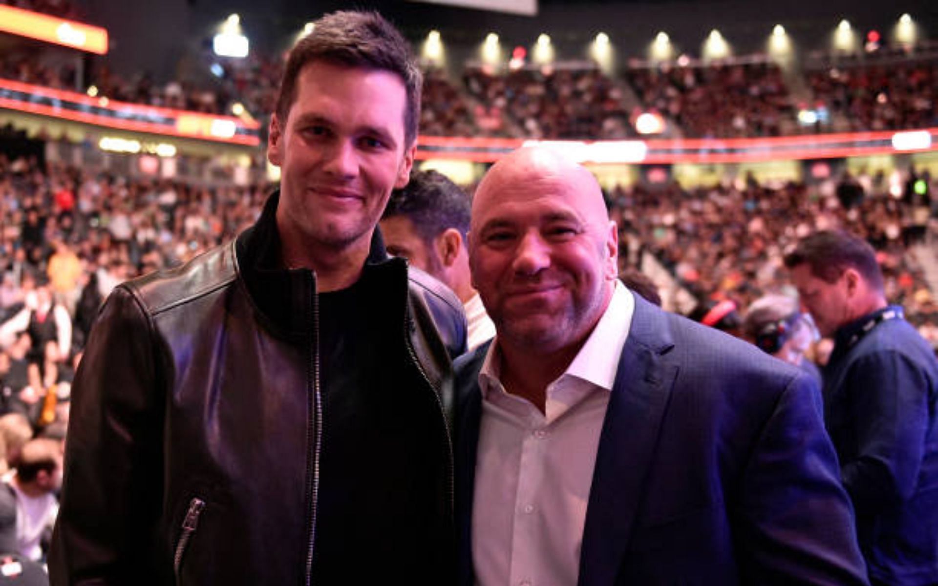 Tom Brady (left) and Dana White (right)