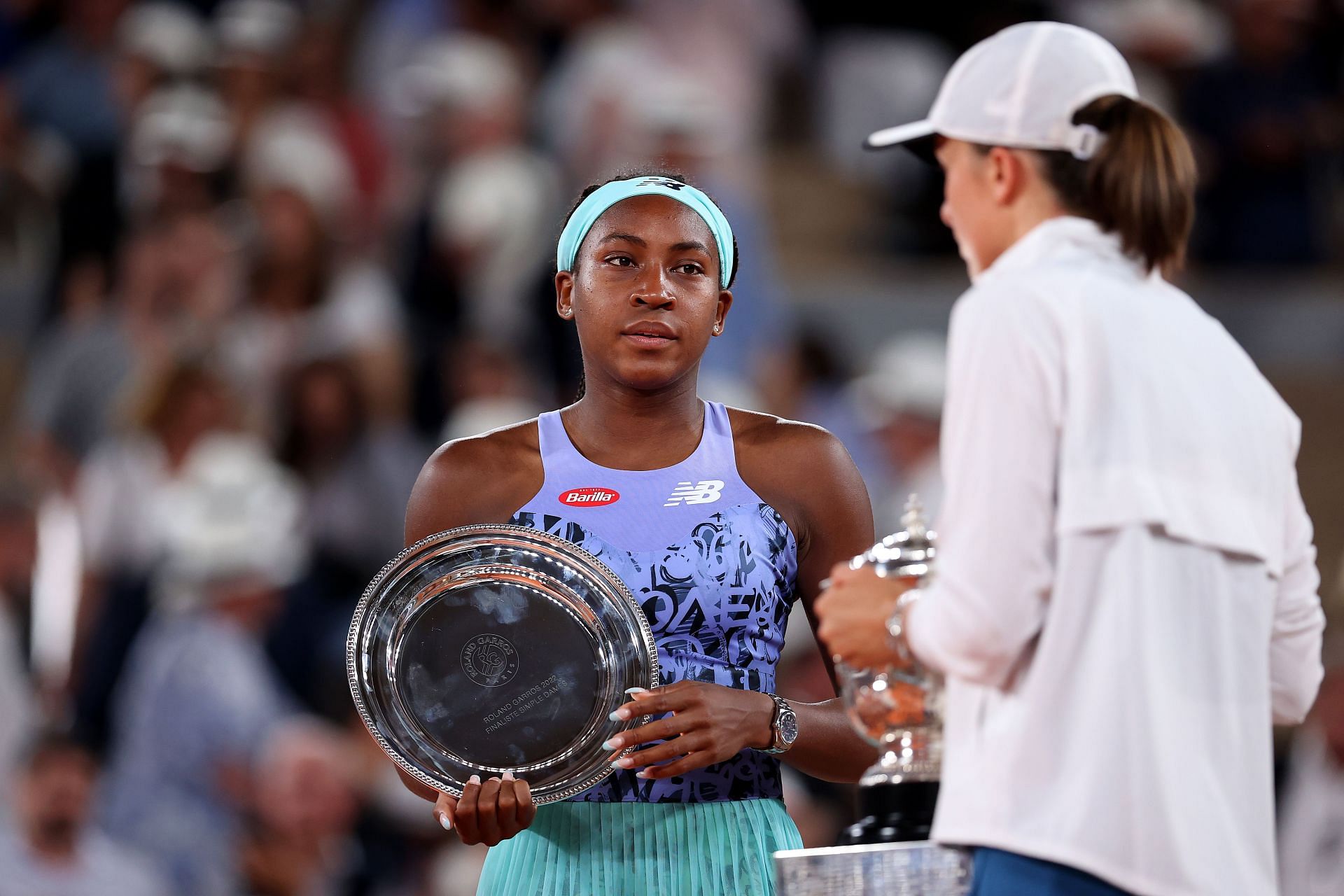 The 18-year-old holds the 2022 French Open runner-up trophy