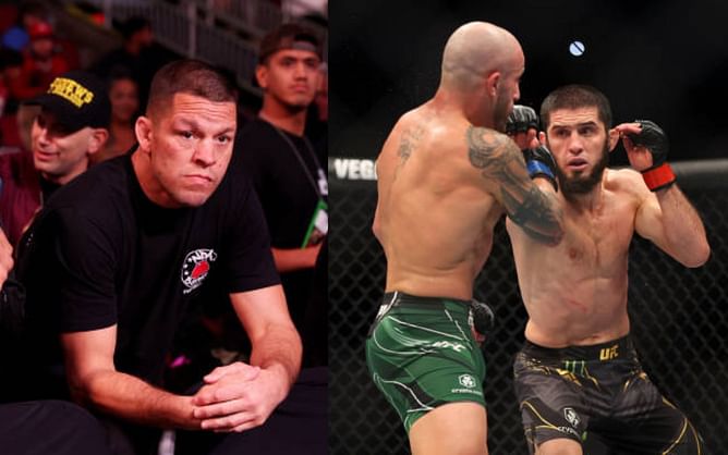 Islam Makhachev reacts to Nate Diaz picking Alexander Volkanovski as his UFC 284 winner