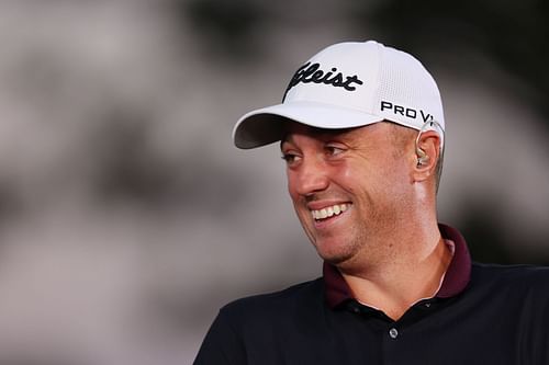 Justin Thomas at The Match 7 at Pelican (Image via Mike Ehrmann/Getty Images for The Match)