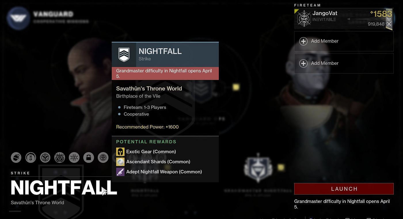 Grandmaster Nightfall (Image via Destiny 2)