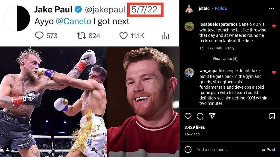 Canelo Alvarez: Fight Fans Trash Jake Paul For Infamous Canelo Alvarez ...