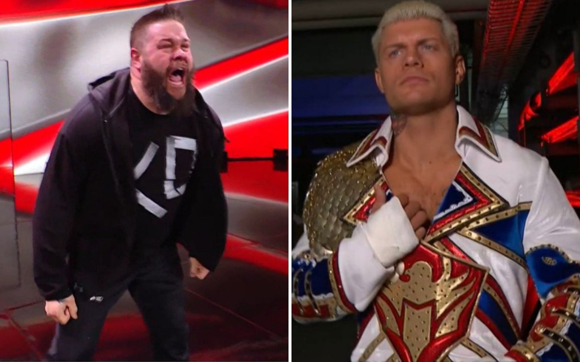 Kevin Owens (left); Cody Rhodes (right)