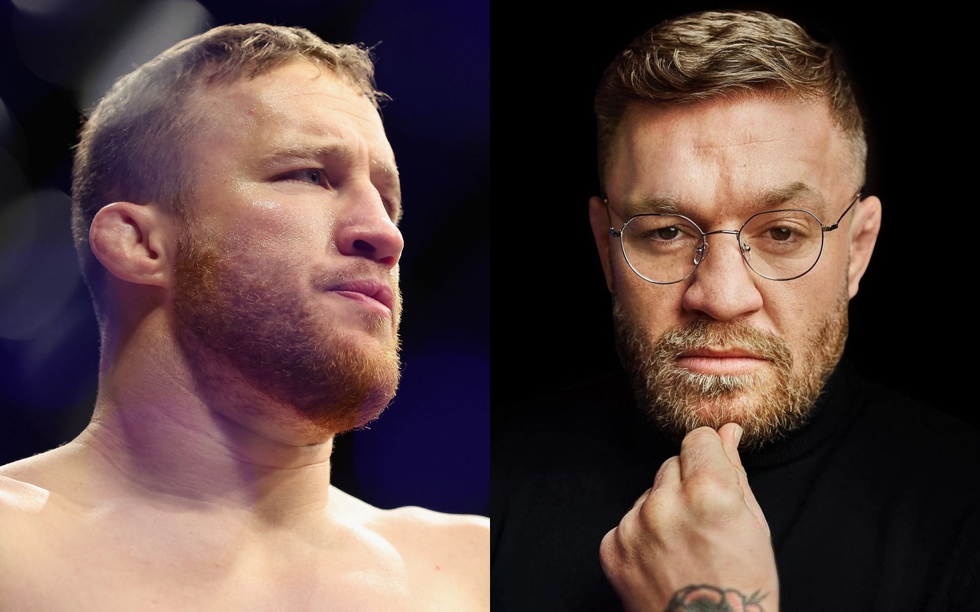 Justin Gaethje (Left), Conor McGregor (Right) [Image courtesy: Getty, @thenotoriousmma on Instagram]