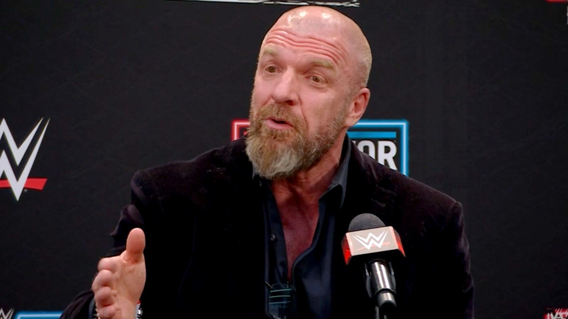 Triple H at a press conference