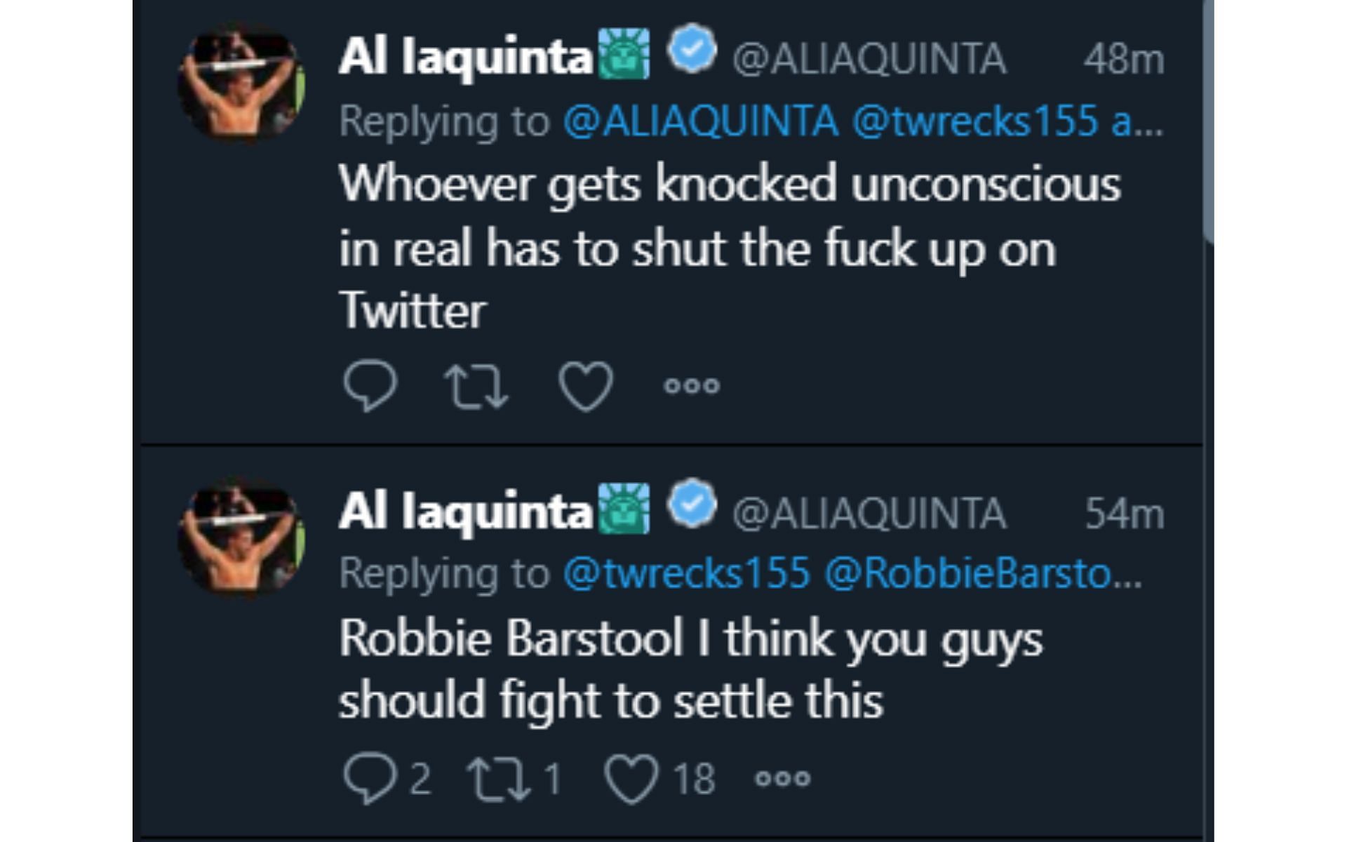 Al Iaquinta&#039;s tweets