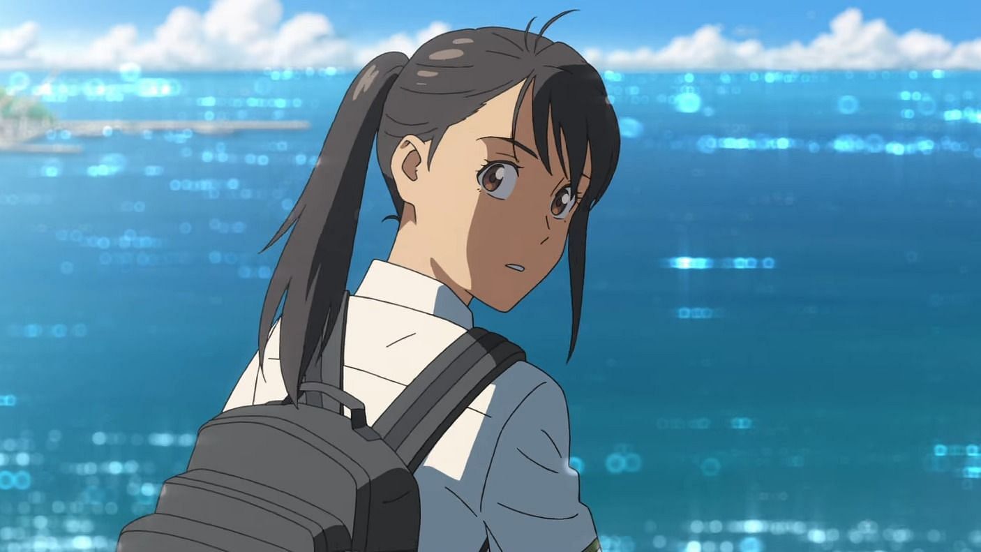 Suzume as seen in the anime film (Image via CoMix Wave Films)