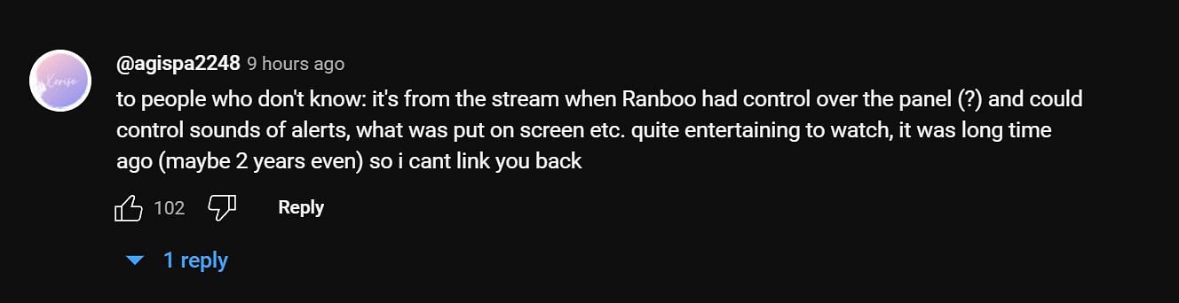 Viewer explains the origin behind the screaming sound that&#039;s heard as the donation alert (Image via Michael YouTube)