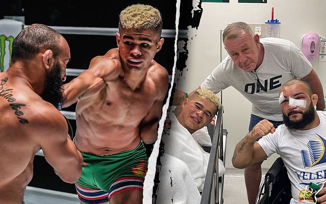 Respect earned: Fabricio Andrade and John Lineker bury the hatchet in hospital