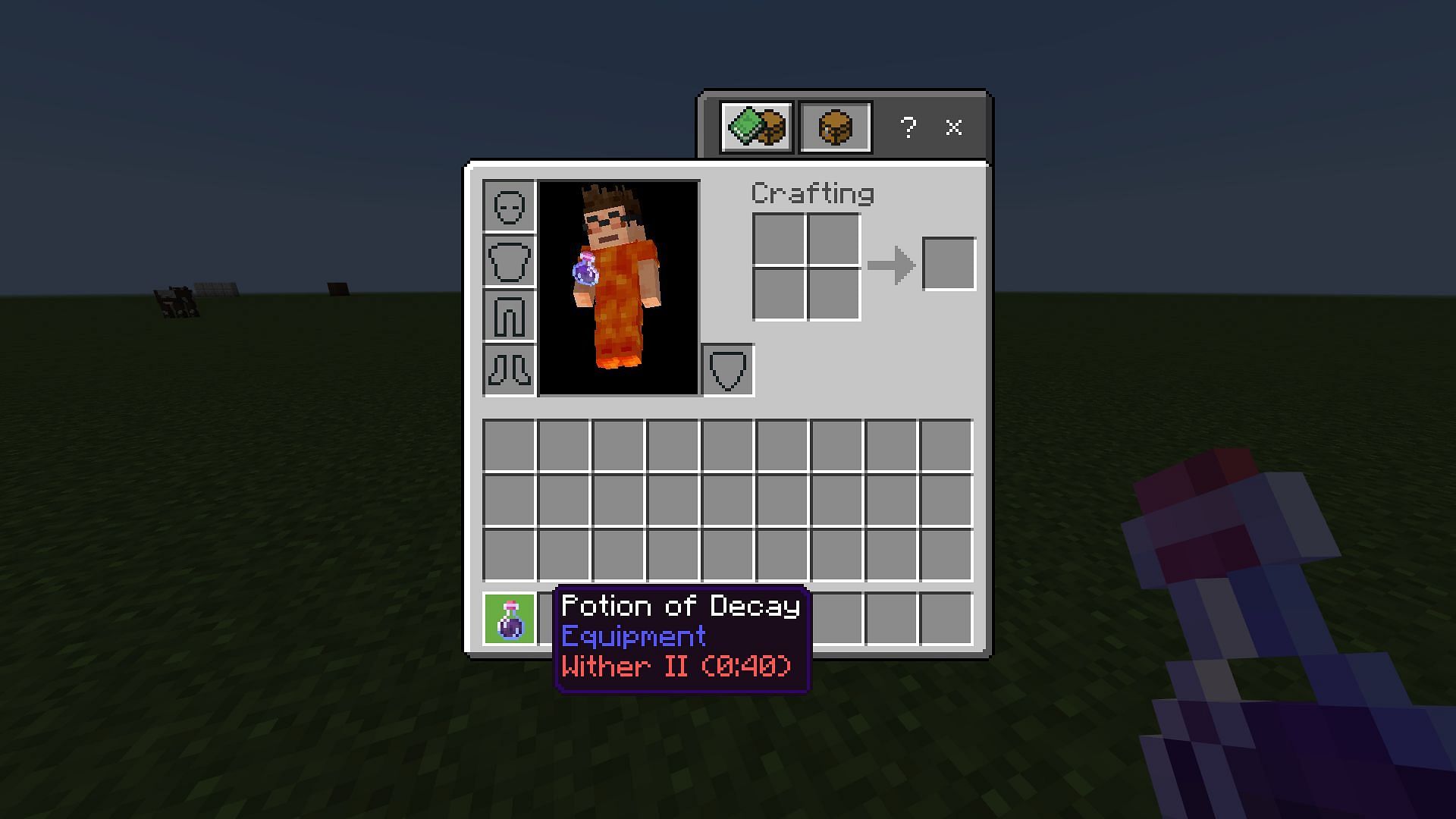 Decay Potion inflicts wither effect in Minecraft (Image via Mojang)