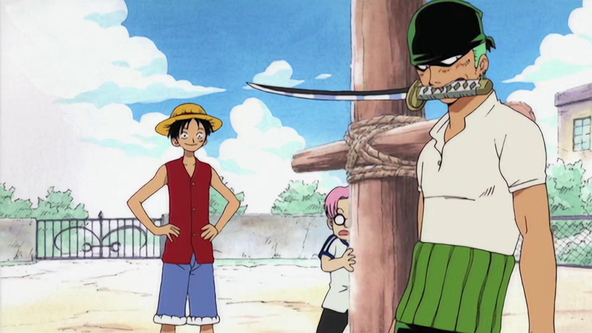 Luffy and Zoro at the beginning of their journey together (Image via Toei Animation, One Piece)