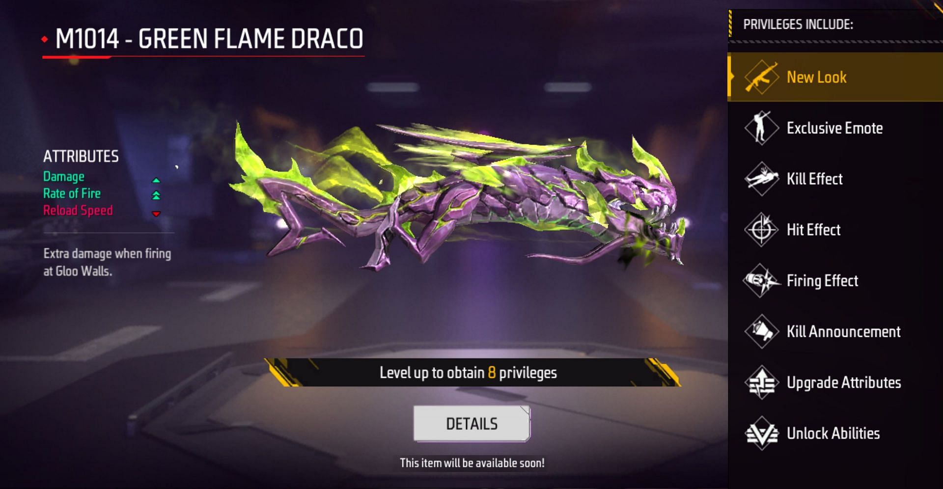 M1014 &ndash; Green Flame Draco (Image via Garena)